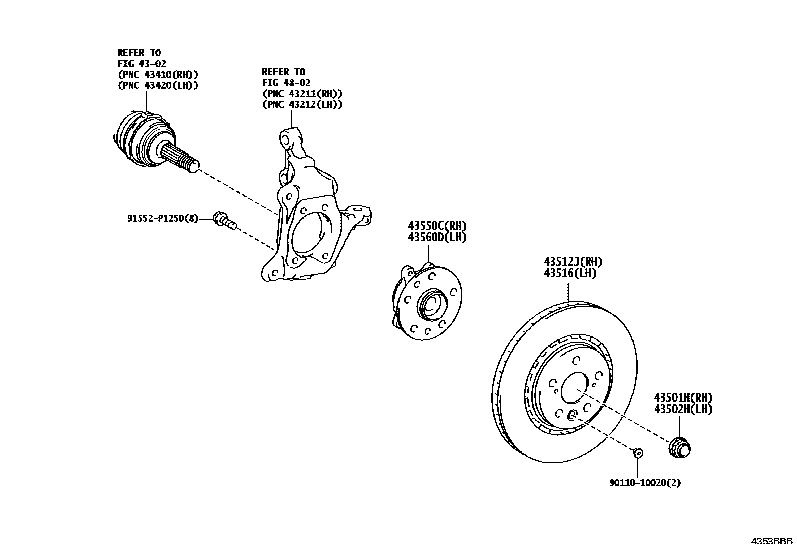 4303 — FRONT AXLE HUB