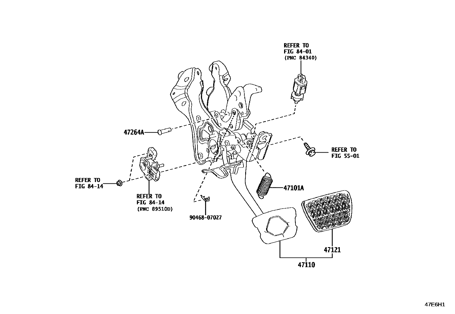 4701 — BRAKE PEDAL & BRACKET