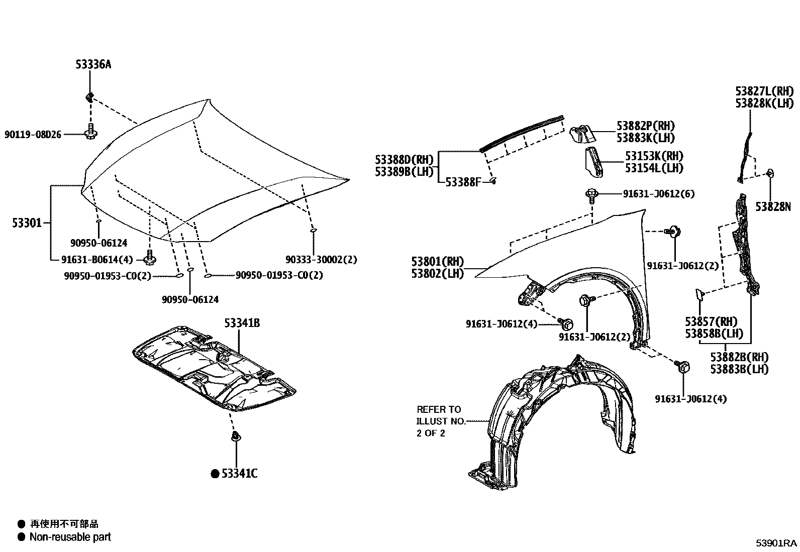 5302 — HOOD & FRONT FENDER