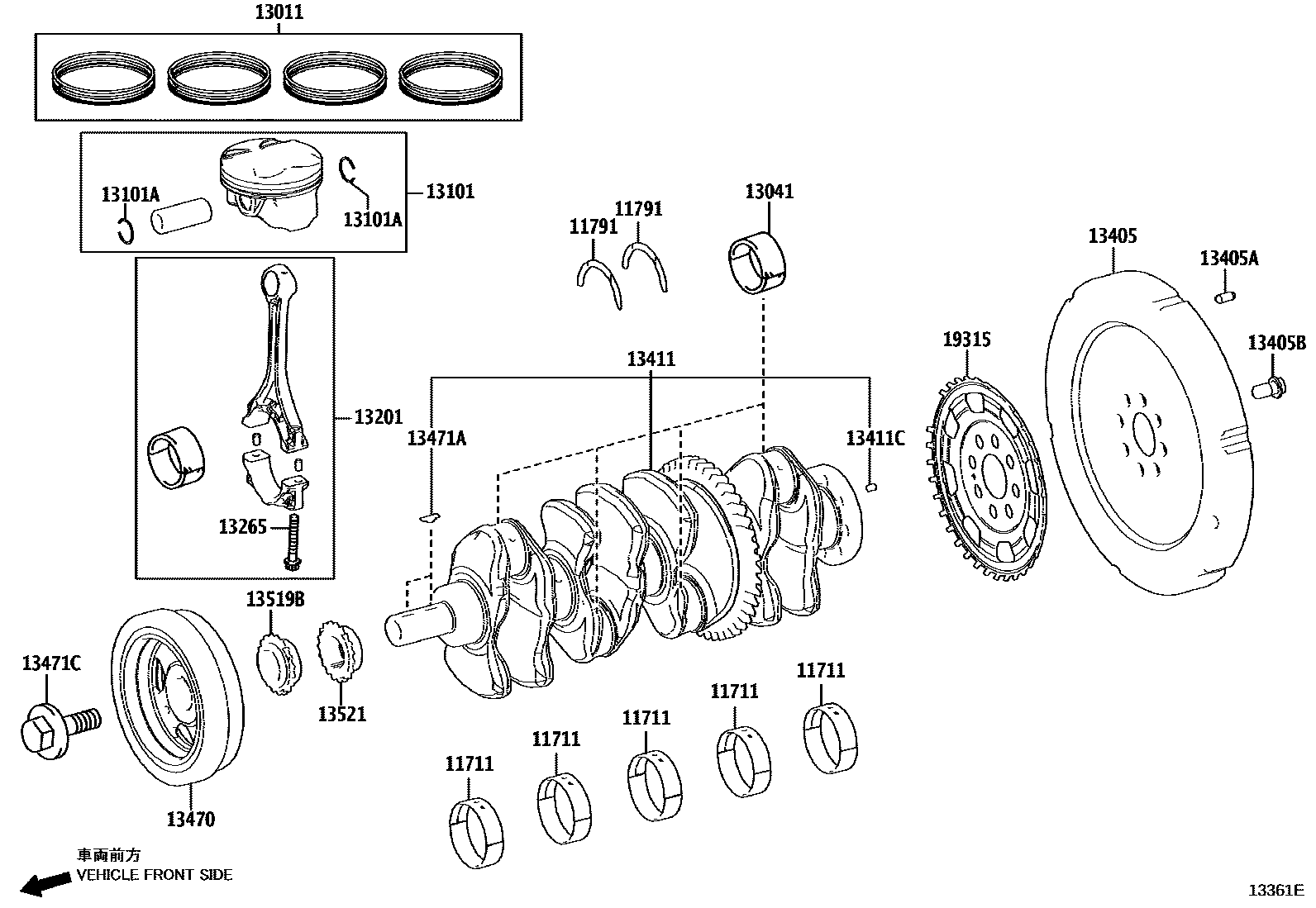 1301 — CRANKSHAFT & PISTON