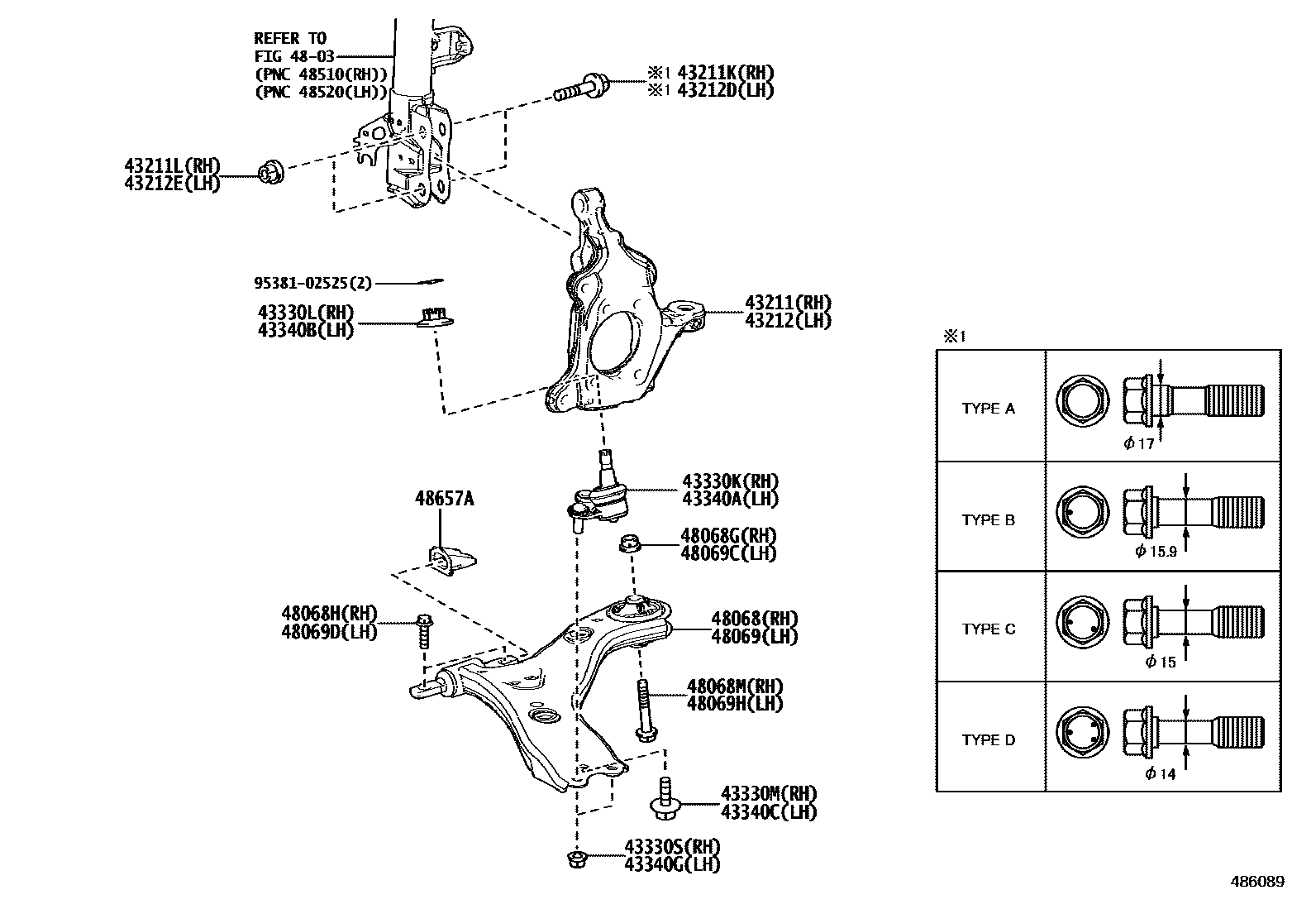 4802 — FRONT AXLE ARM & STEERING KNUCKLE
