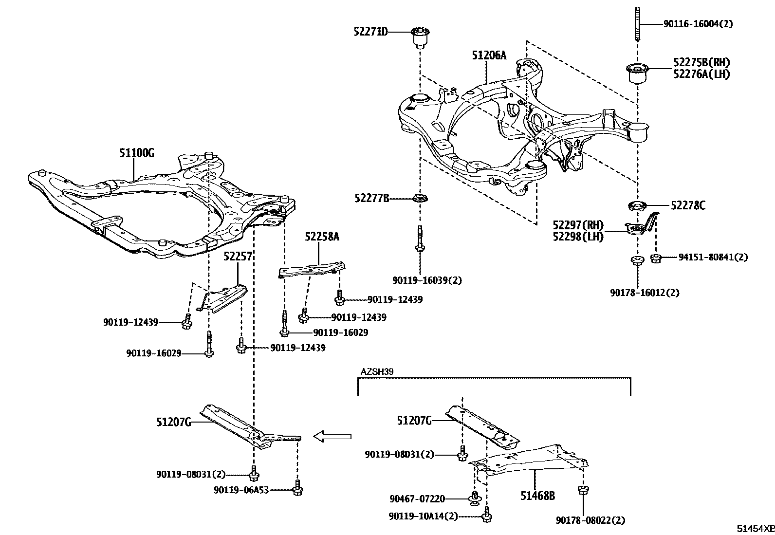 5102 — SUSPENSION CROSSMEMBER & UNDER COVER