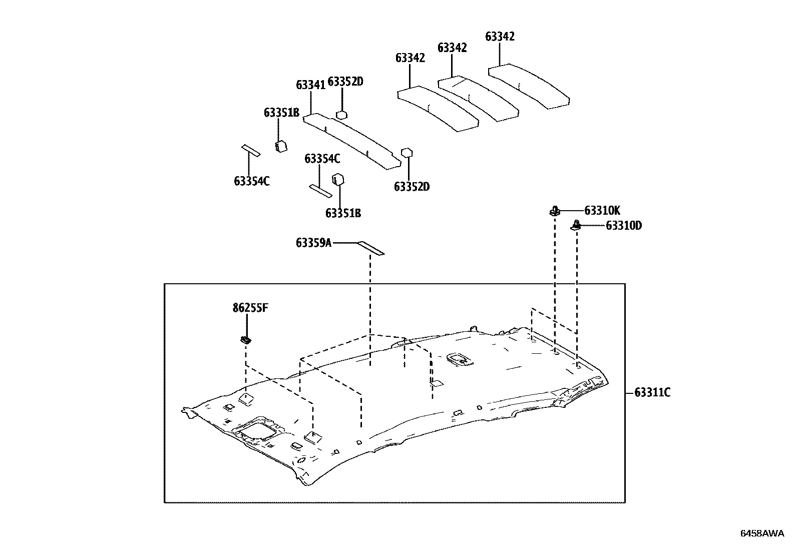 6402 — ROOF HEADLINING & SILENCER PAD