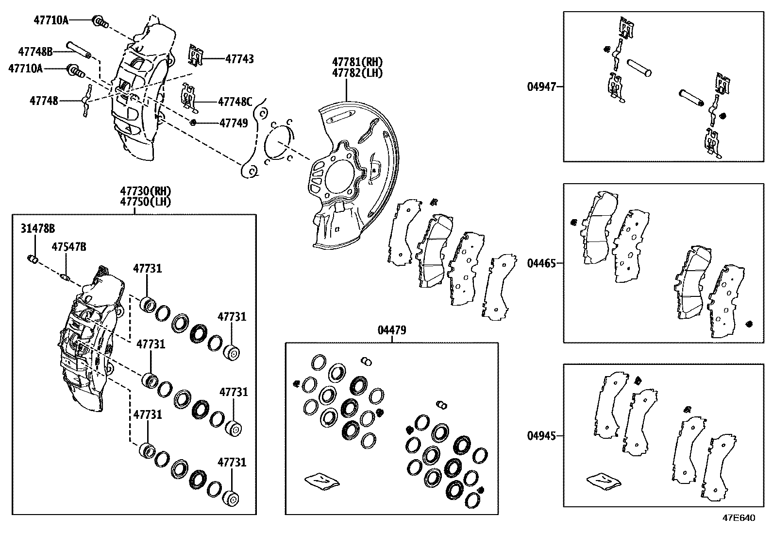 4705 — FRONT DISC BRAKE CALIPER & DUST COVER
