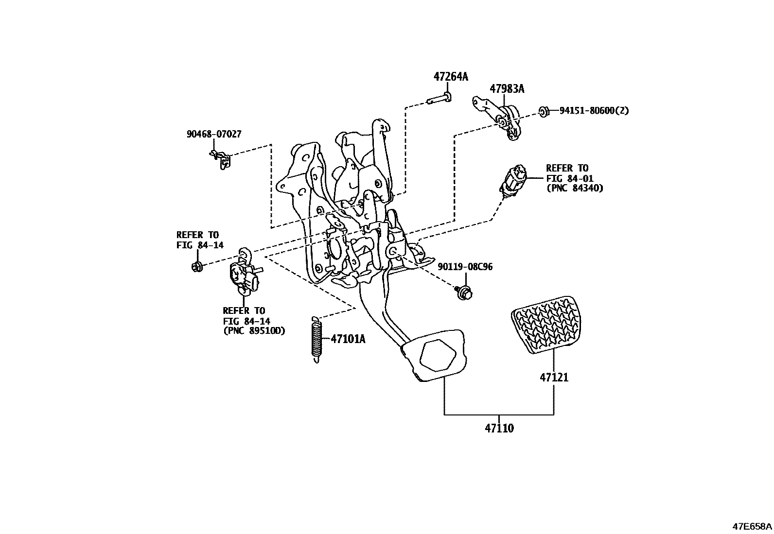 4701 — BRAKE PEDAL & BRACKET