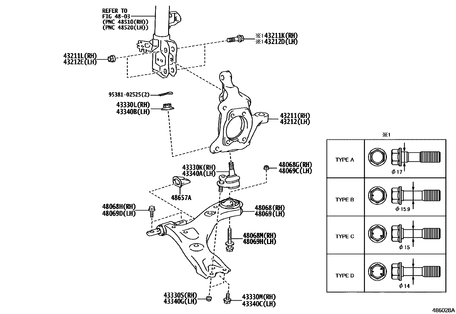 4802 — FRONT AXLE ARM & STEERING KNUCKLE