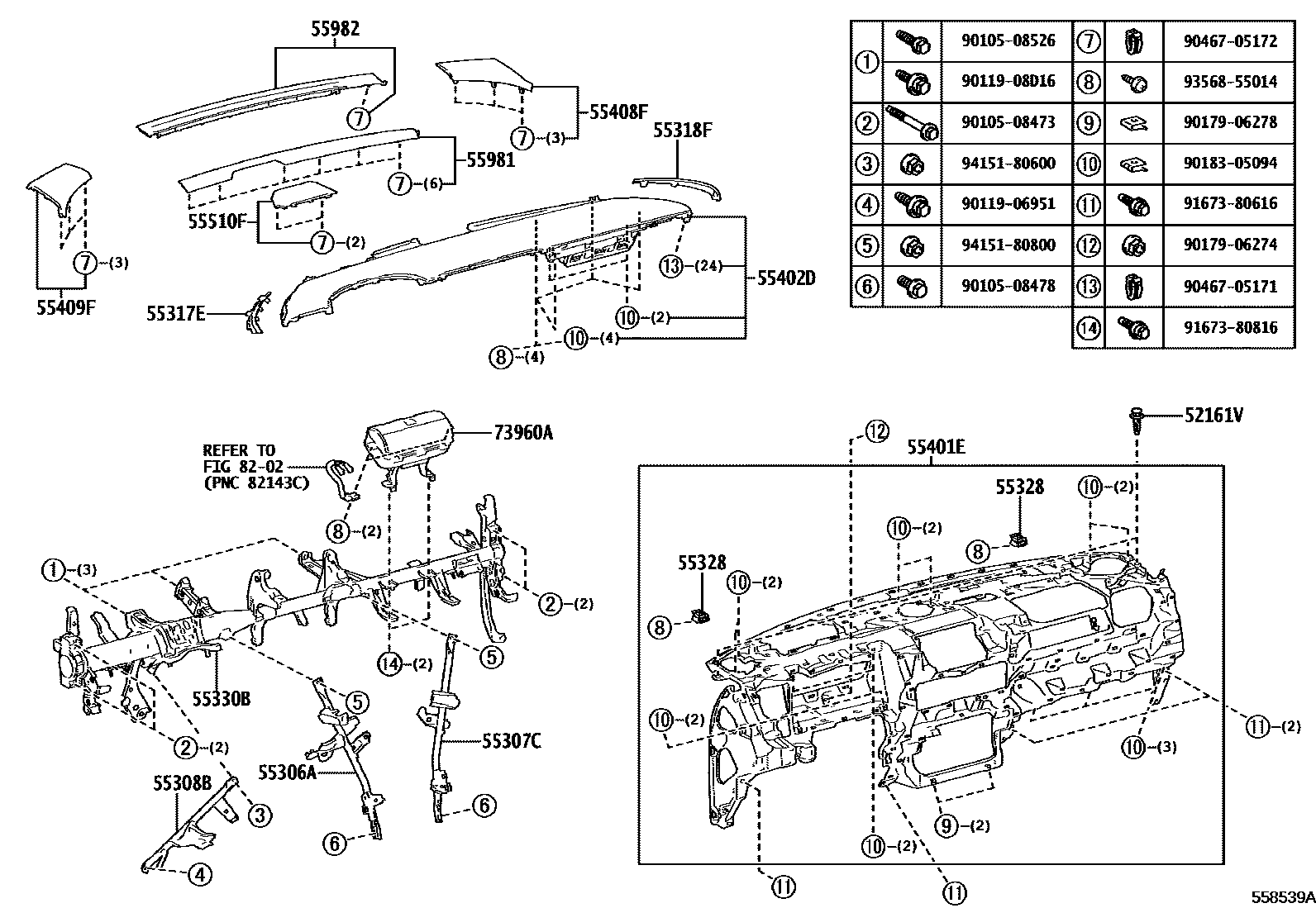 5501 — INSTRUMENT PANEL & GLOVE COMPARTMENT