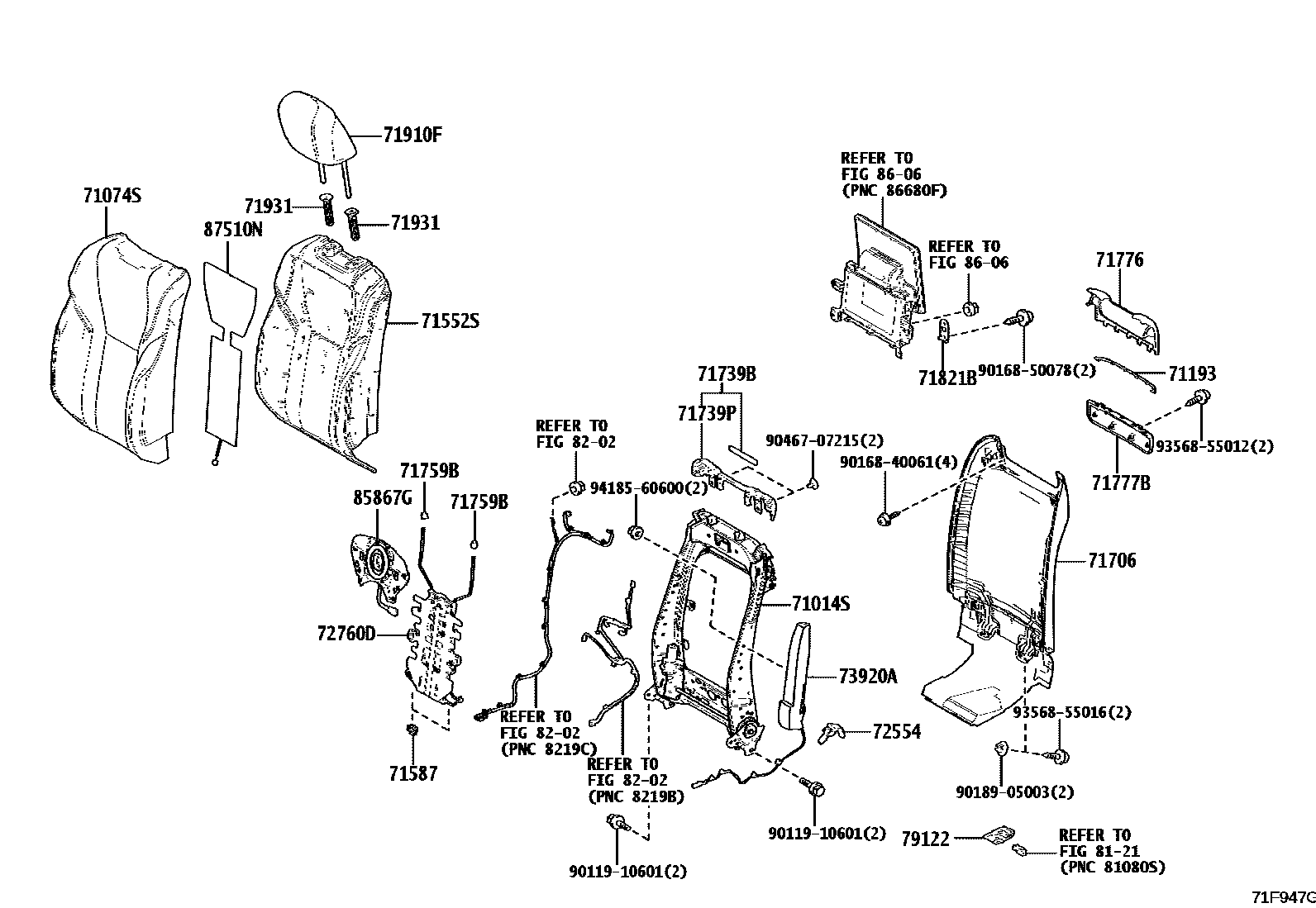 7101 — FRONT SEAT & SEAT TRACK