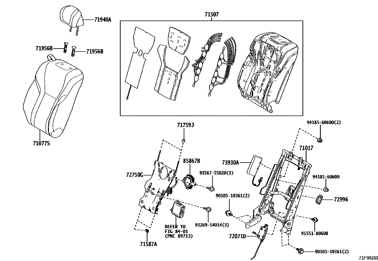 7102 — REAR SEAT & SEAT TRACK