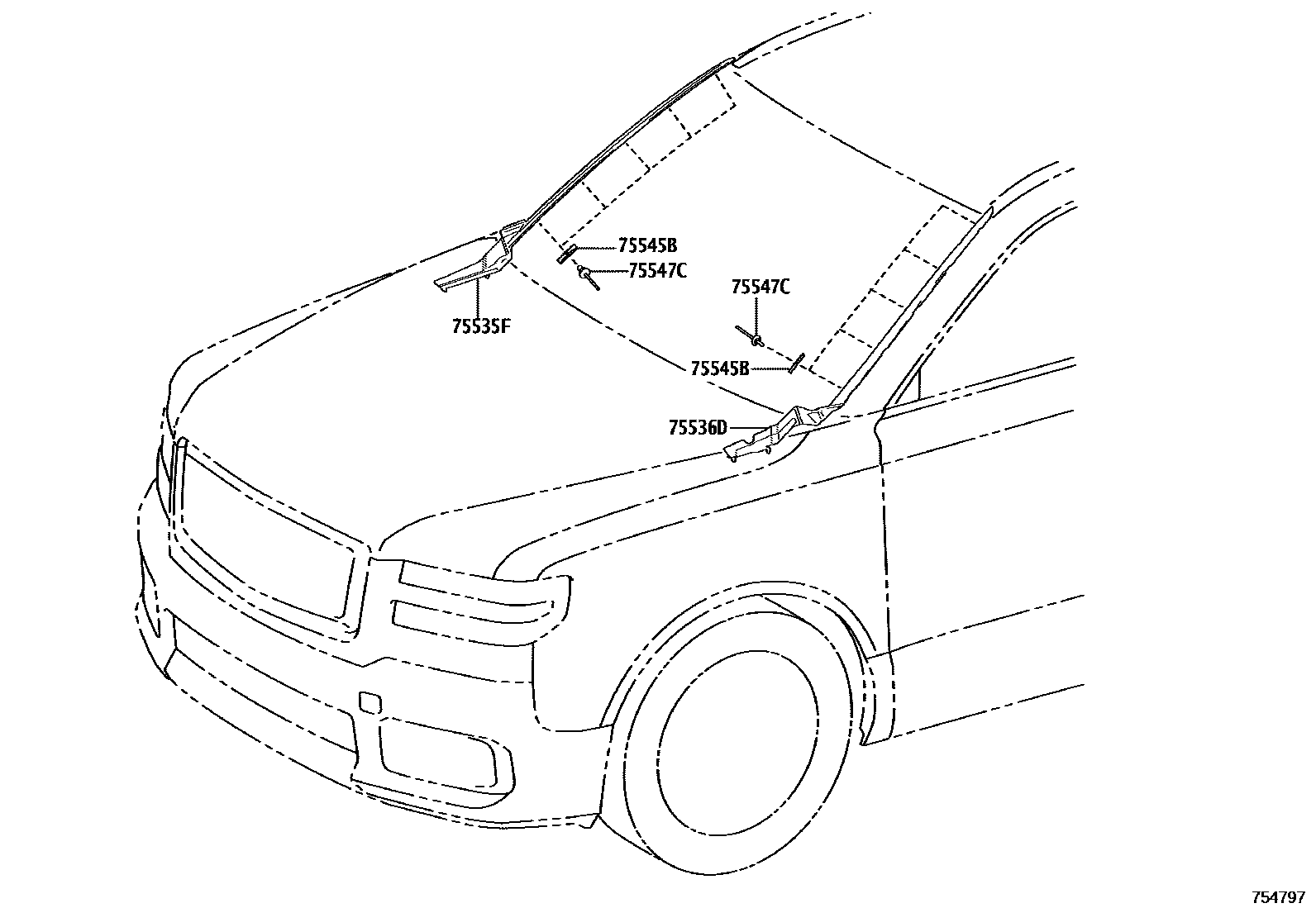 7502 — FRONT MOULDING