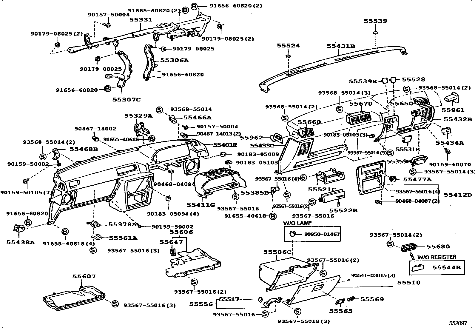 5501 — INSTRUMENT PANEL & GLOVE COMPARTMENT