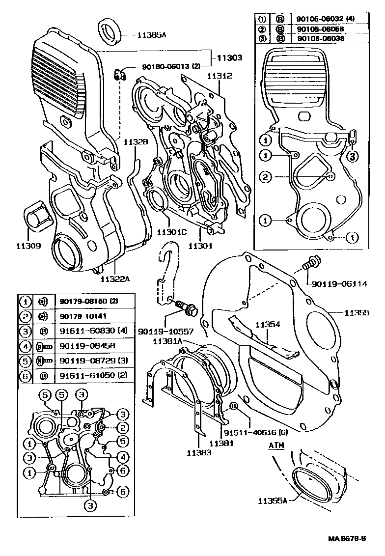 1106 — TIMING GEAR COVER & REAR END PLATE