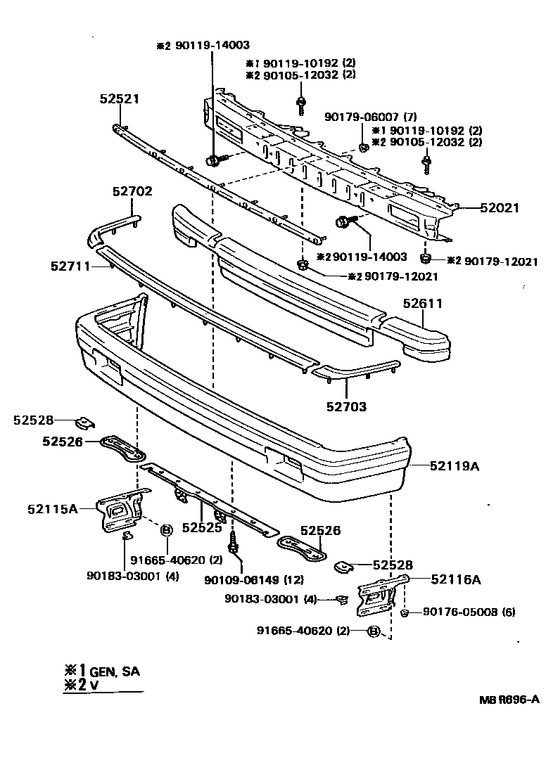 5201 — FRONT BUMPER & BUMPER STAY