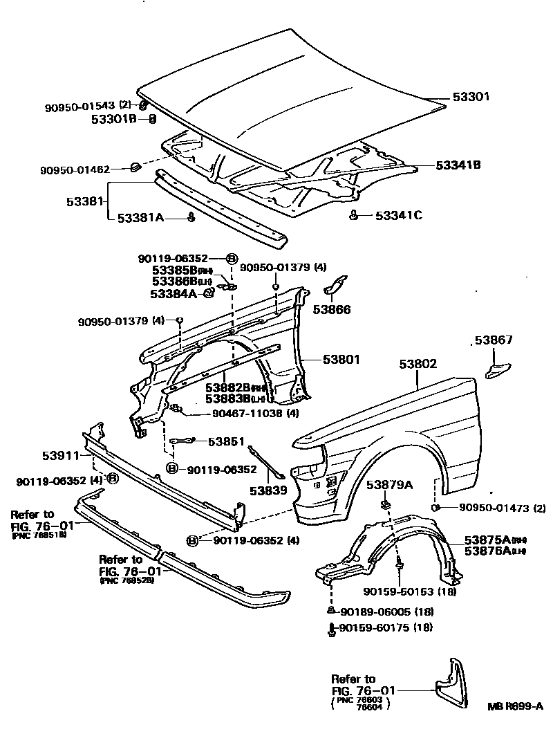 5302 — HOOD & FRONT FENDER