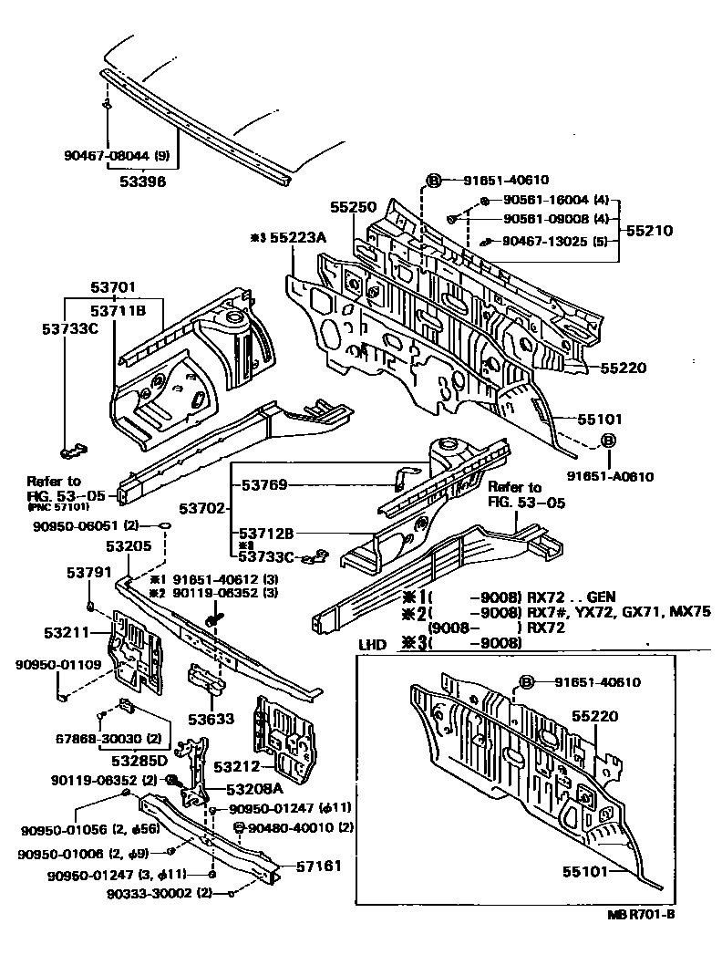 5304 — FRONT FENDER APRON & DASH PANEL