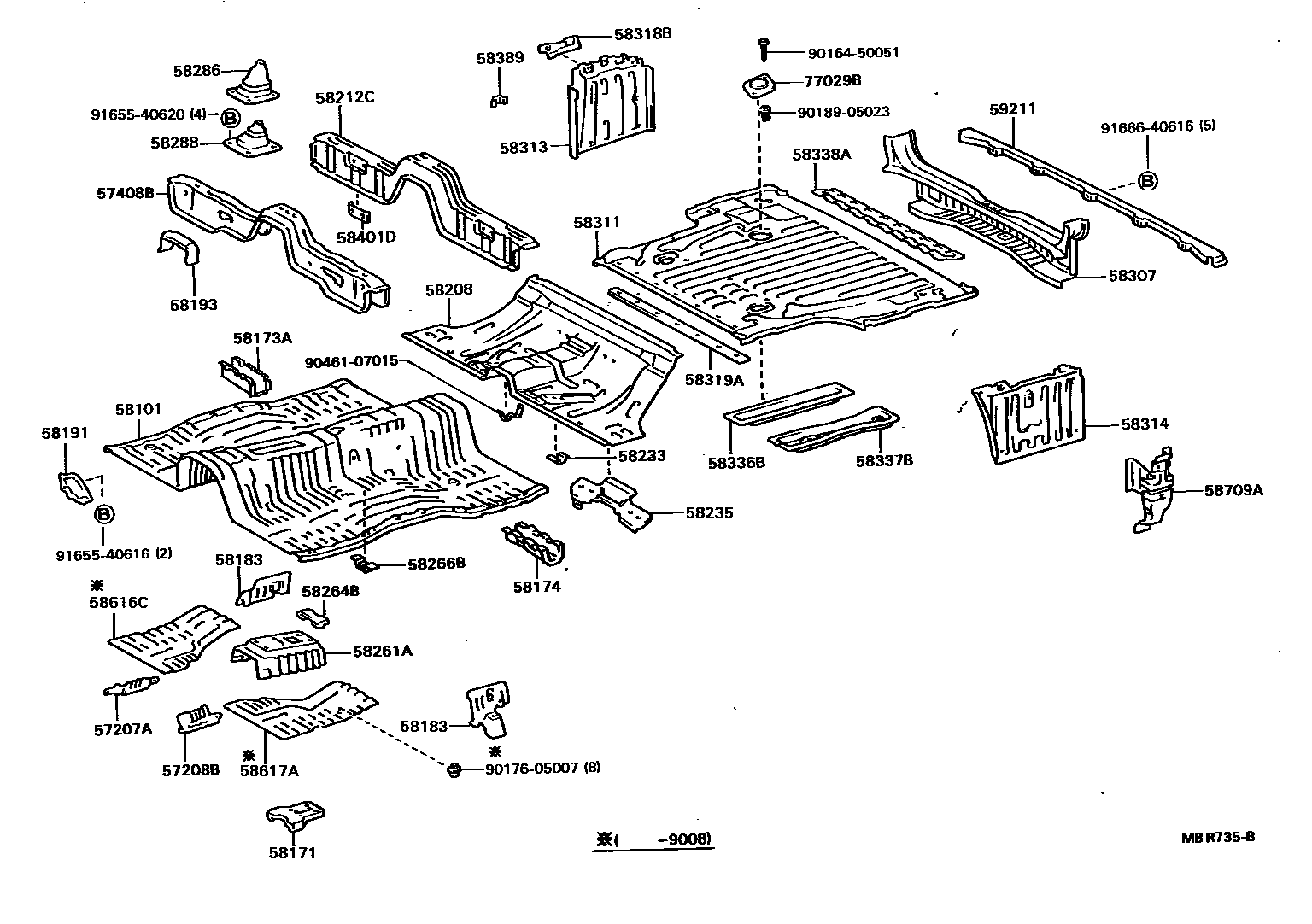 5801 — FLOOR PAN & LOWER BACK PANEL