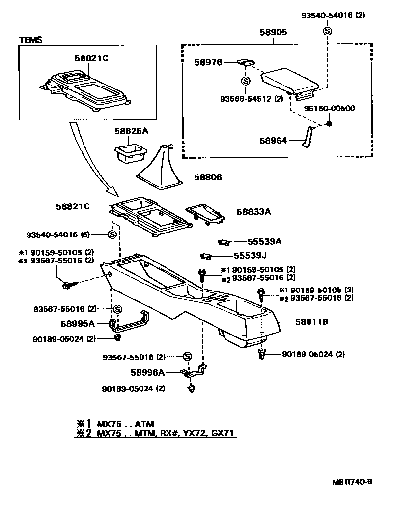 5806 — CONSOLE BOX & BRACKET