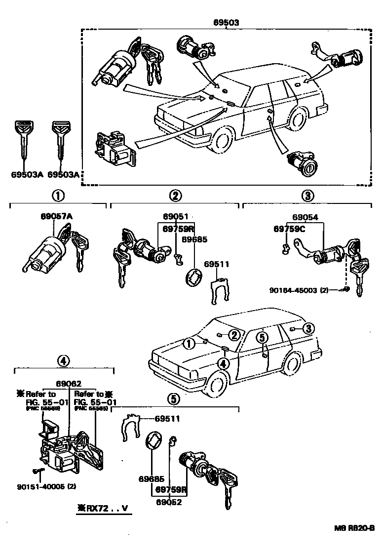 6712 — LOCK CYLINDER SET