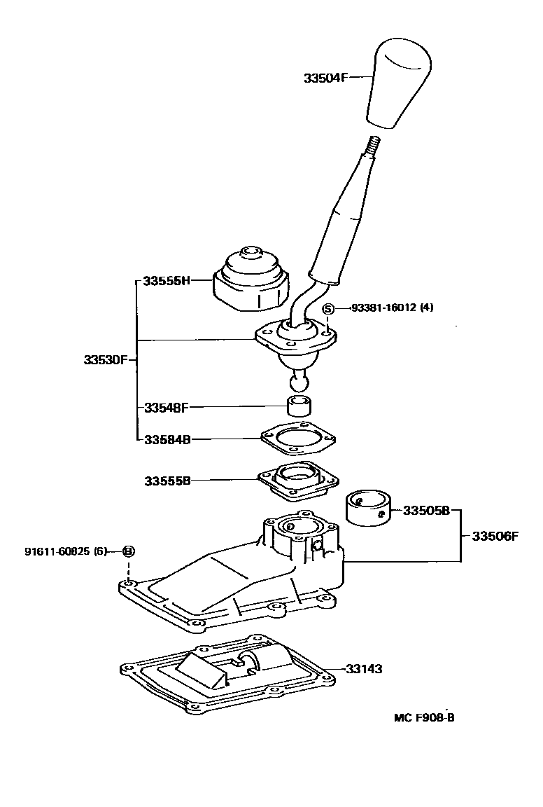 3312 — SHIFT LEVER & RETAINER