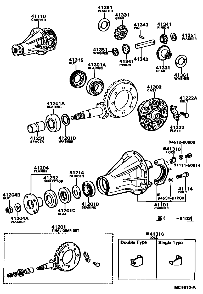 4101 — REAR AXLE HOUSING & DIFFERENTIAL