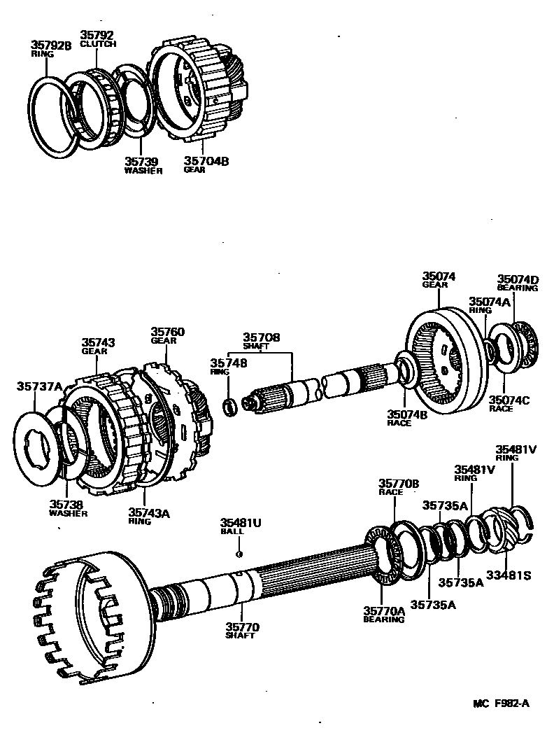 3510 — PLANETARY GEAR, REVERSE PISTON & COUNTER GEAR(ATM)