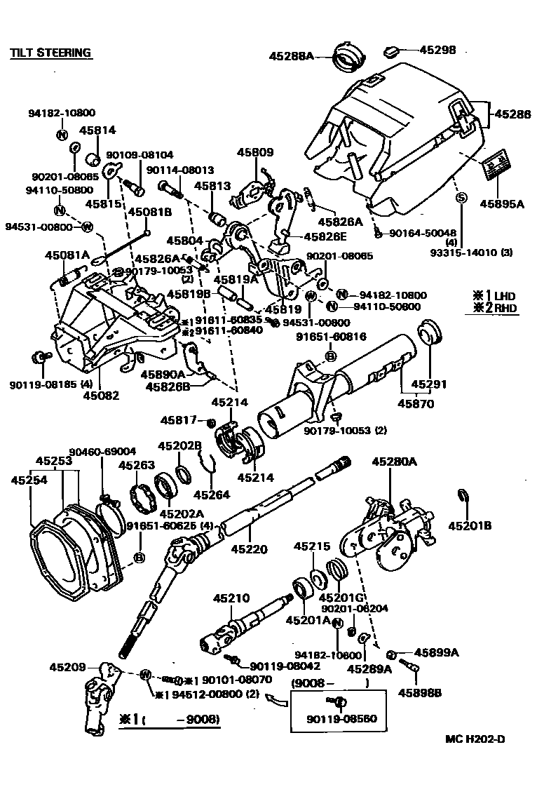 4501 — STEERING COLUMN & SHAFT