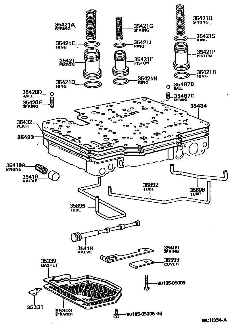 3512 — VALVE BODY & OIL STRAINER (ATM)