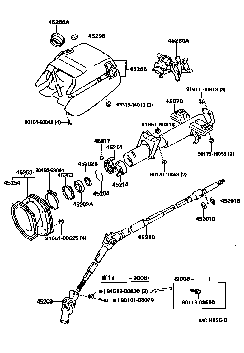 4501 — STEERING COLUMN & SHAFT