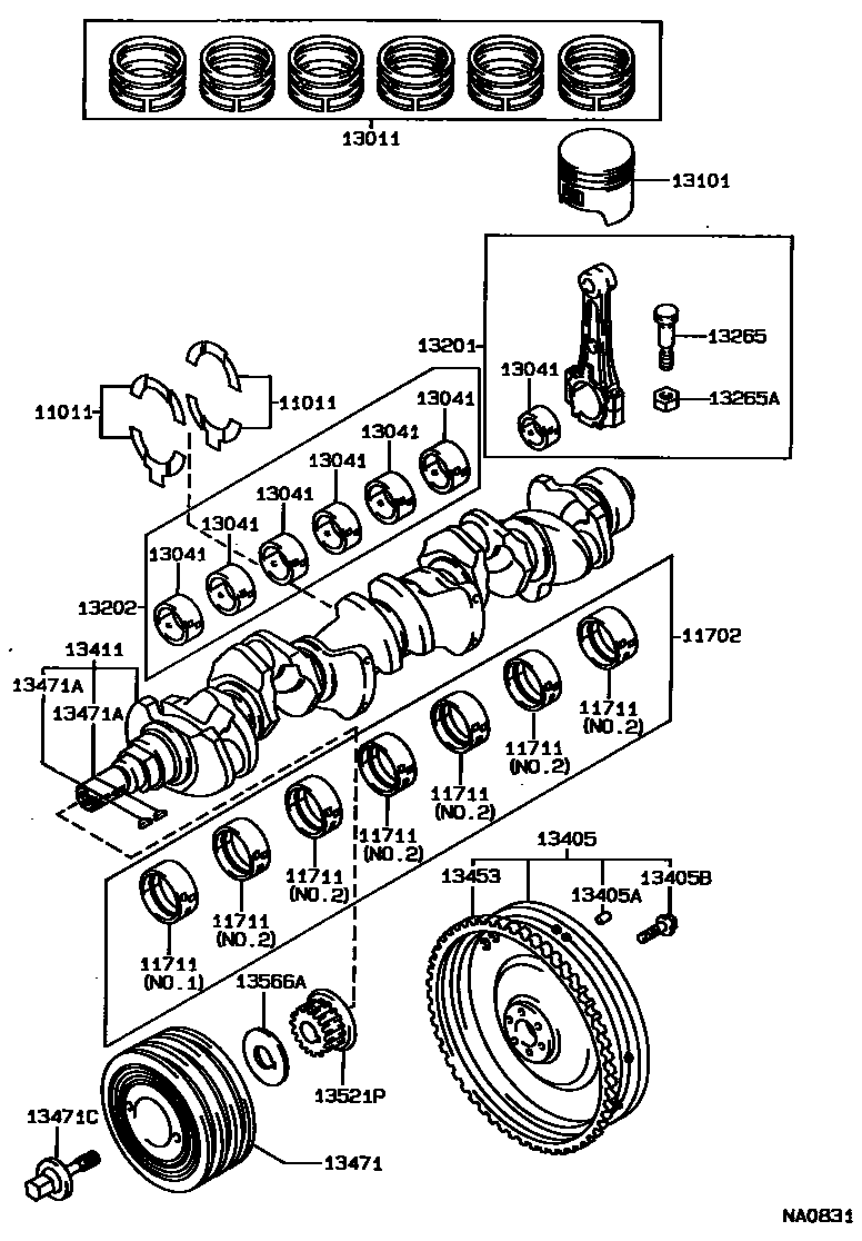 1301 — CRANKSHAFT & PISTON