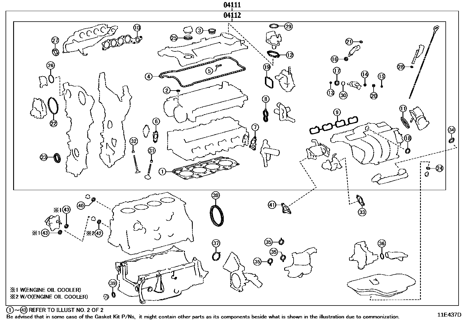 1103 — ENGINE OVERHAUL GASKET KIT