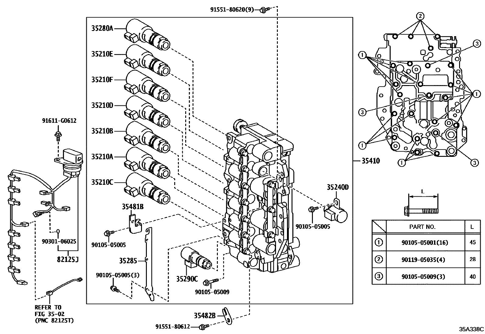 3512 — VALVE BODY & OIL STRAINER (ATM)