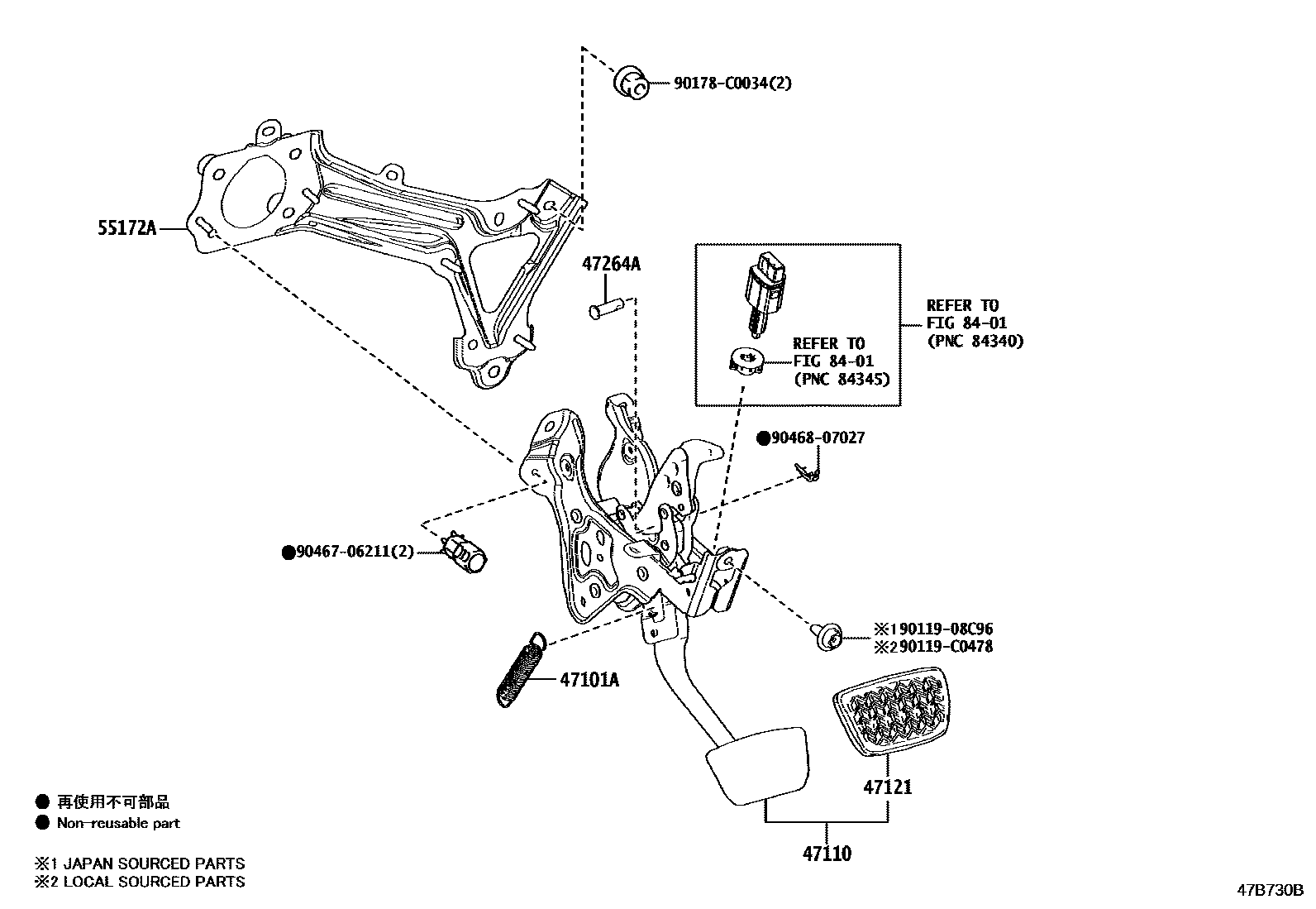 4701 — BRAKE PEDAL & BRACKET