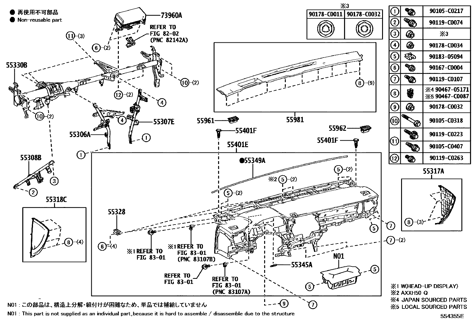 5501 — INSTRUMENT PANEL & GLOVE COMPARTMENT