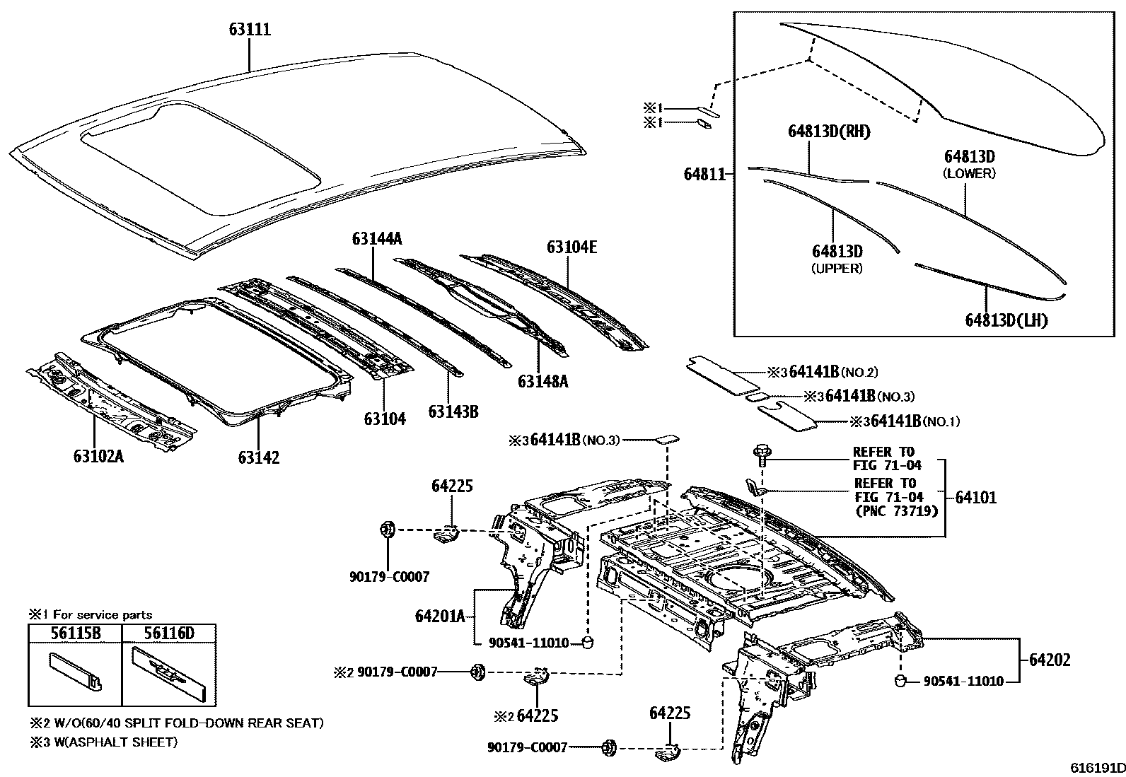 6104 — ROOF PANEL & BACK WINDOW GLASS