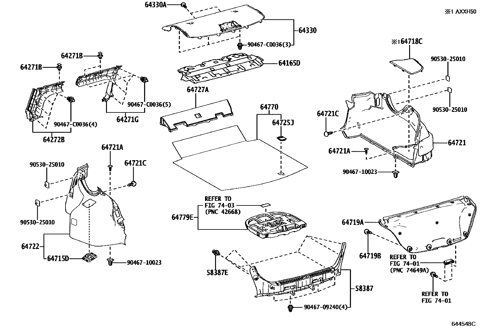 6403 — PACKAGE TRAY PANEL & LUGGAGE COMPARTMENT MAT