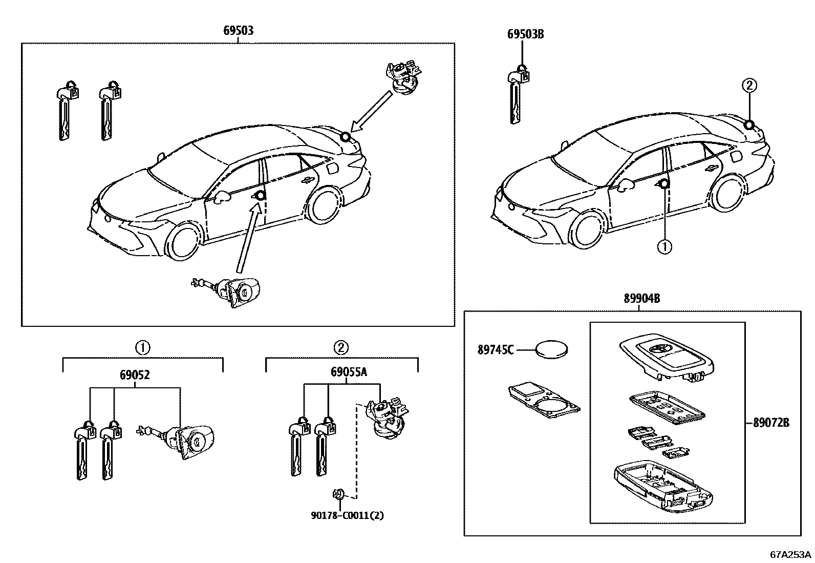 6712 — LOCK CYLINDER SET