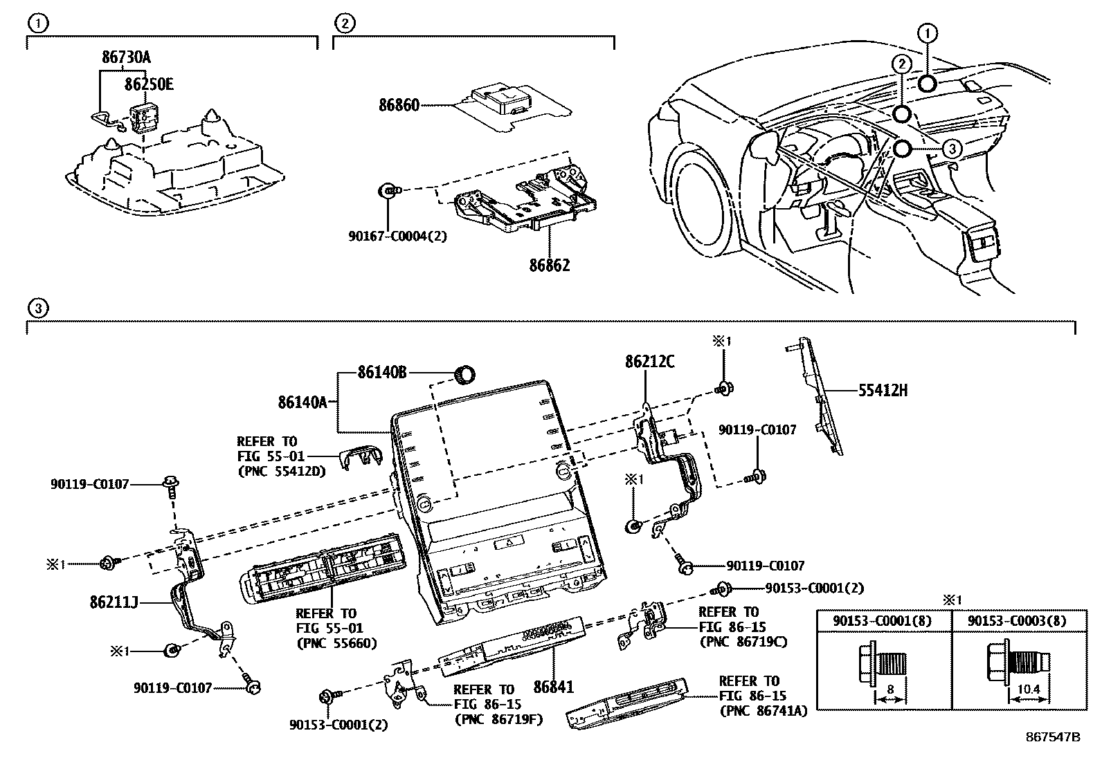 8603 — NAVIGATION & FRONT MONITOR DISPLAY