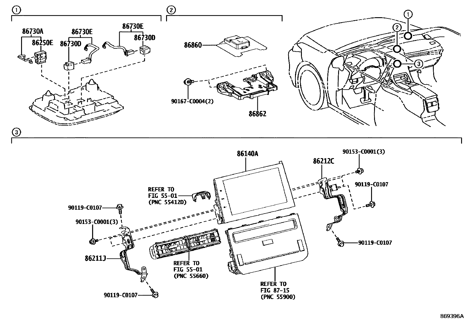 8603 — NAVIGATION & FRONT MONITOR DISPLAY
