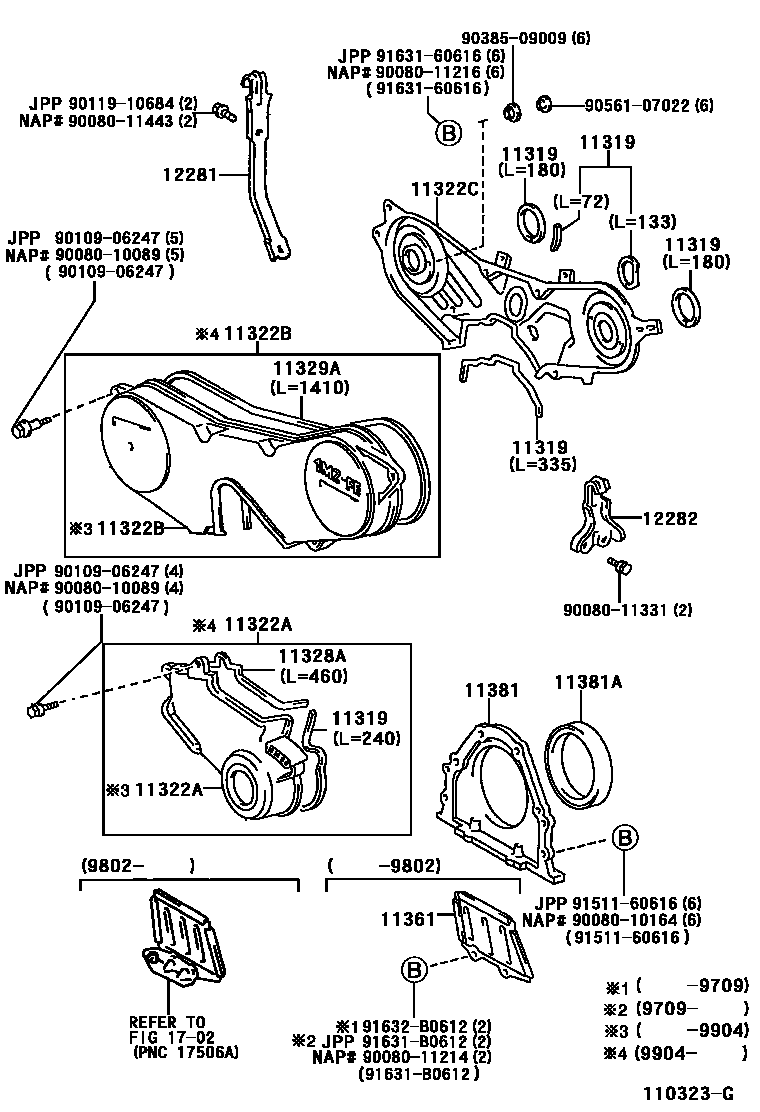 1106 — TIMING GEAR COVER & REAR END PLATE