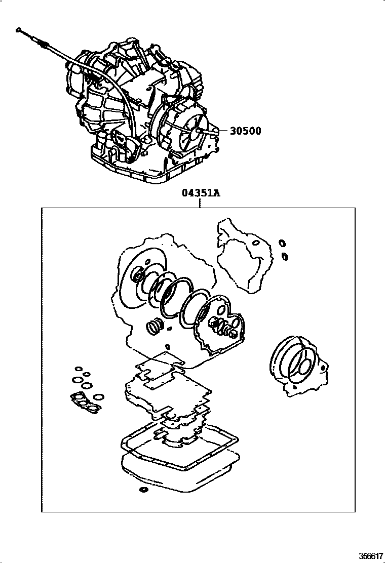 3501 — TRANSAXLE OR TRANSMISSION ASSY & GASKET KIT (ATM)
