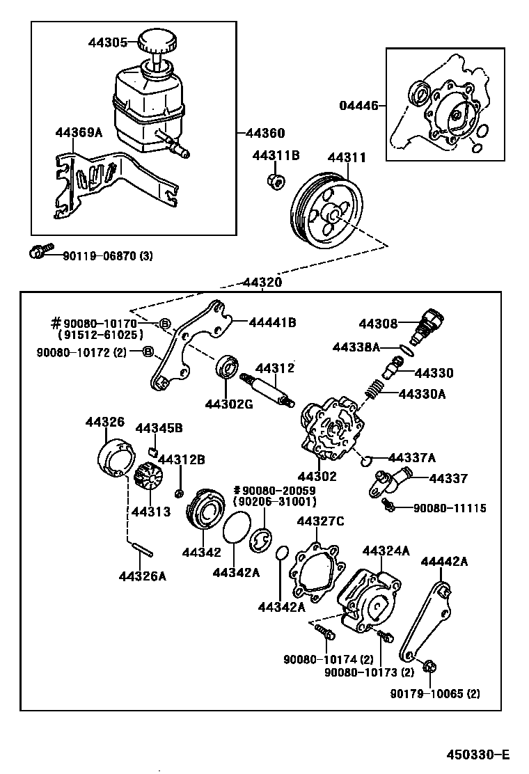 4502 — VANE PUMP & RESERVOIR (POWER STEERING)