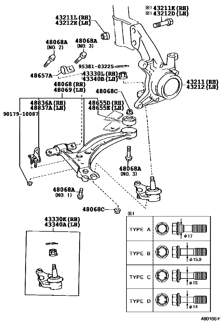 4802 — FRONT AXLE ARM & STEERING KNUCKLE