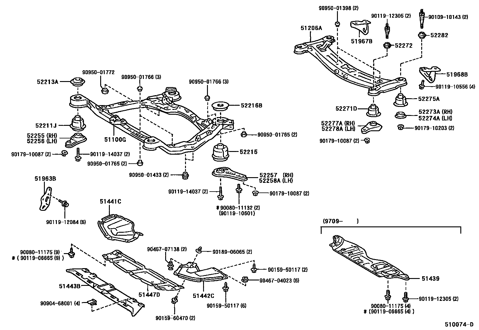5102 — SUSPENSION CROSSMEMBER & UNDER COVER