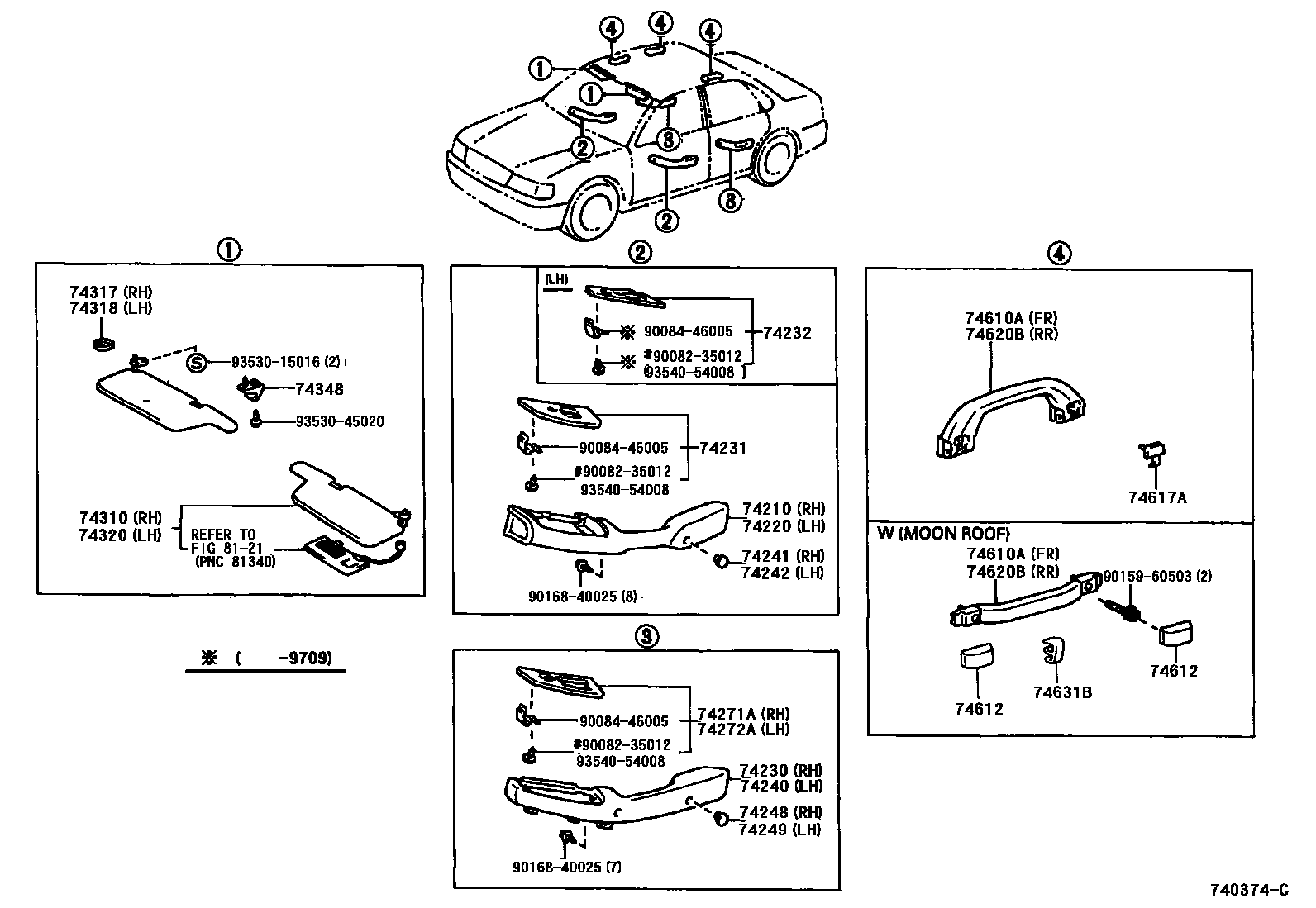7401 — ARMREST & VISOR