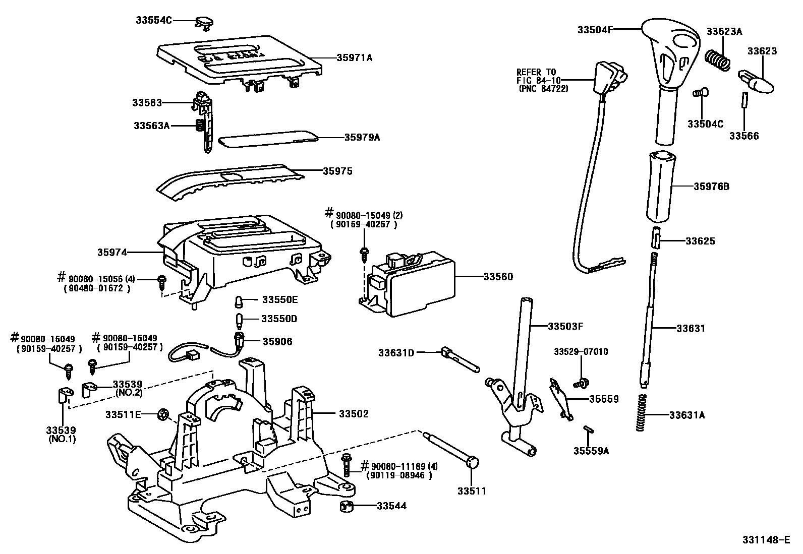 3312 — SHIFT LEVER & RETAINER