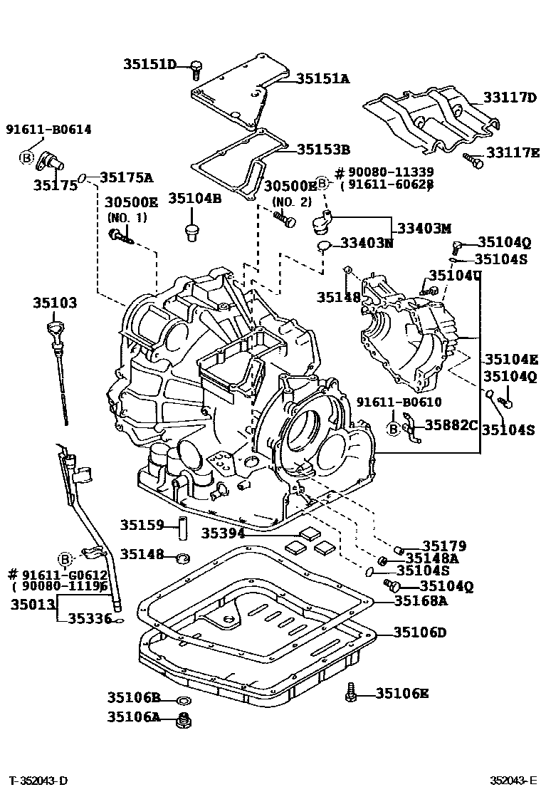 3503 — TRANSMISSION CASE & OIL PAN (ATM)
