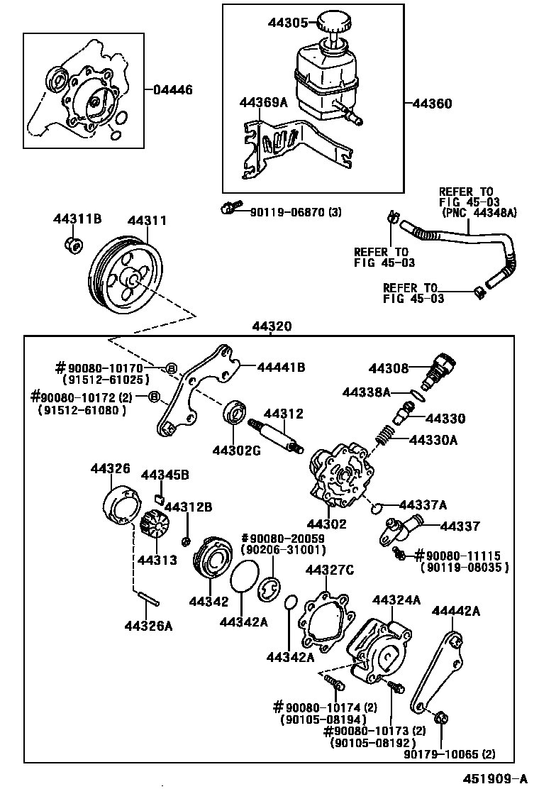 4502 — VANE PUMP & RESERVOIR (POWER STEERING)