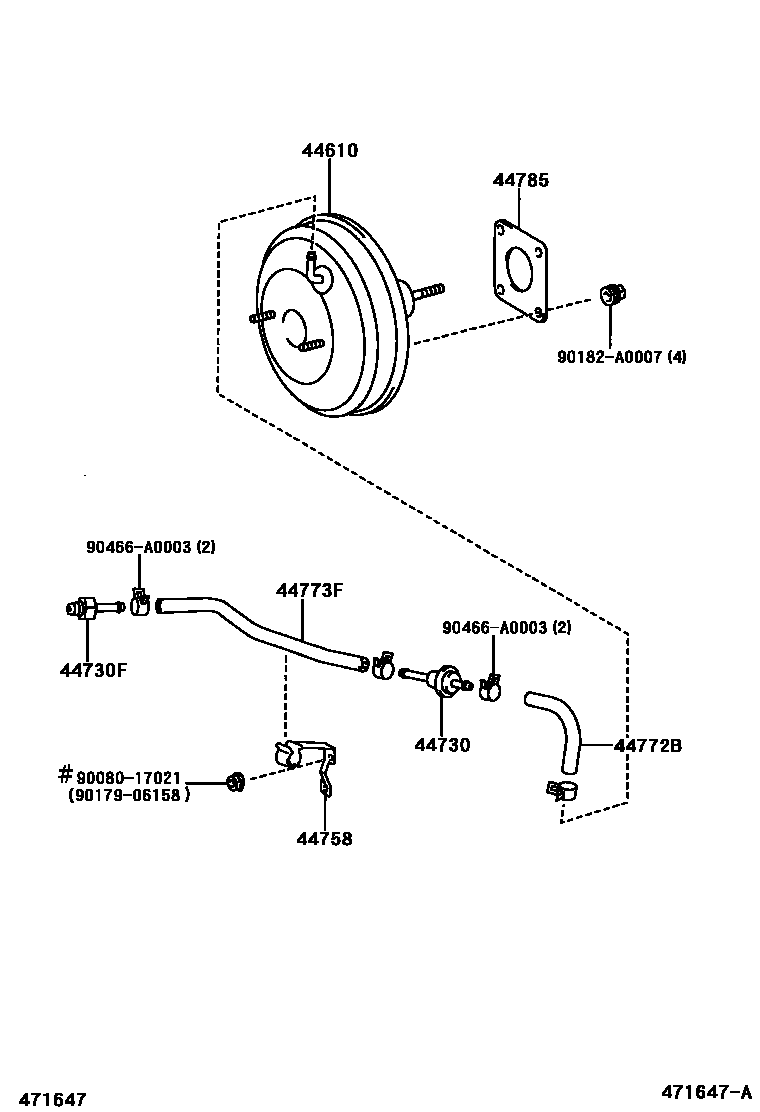 4703 — BRAKE BOOSTER & VACUUM TUBE