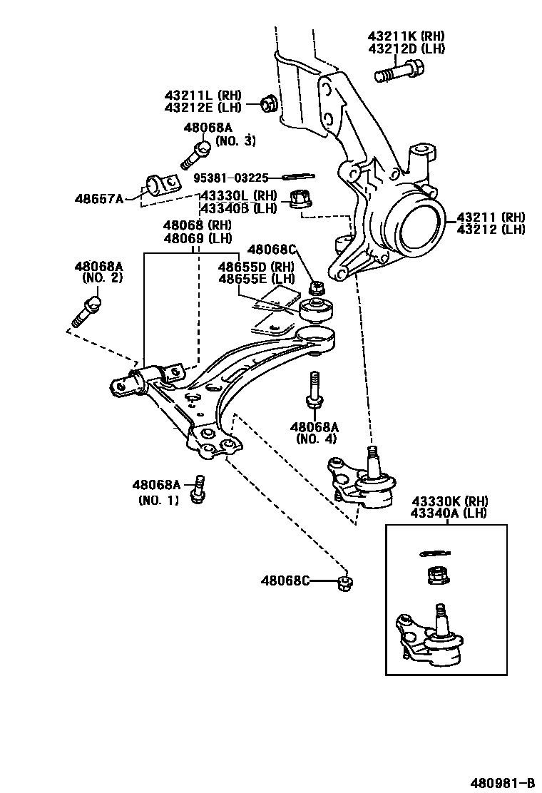 4802 — FRONT AXLE ARM & STEERING KNUCKLE