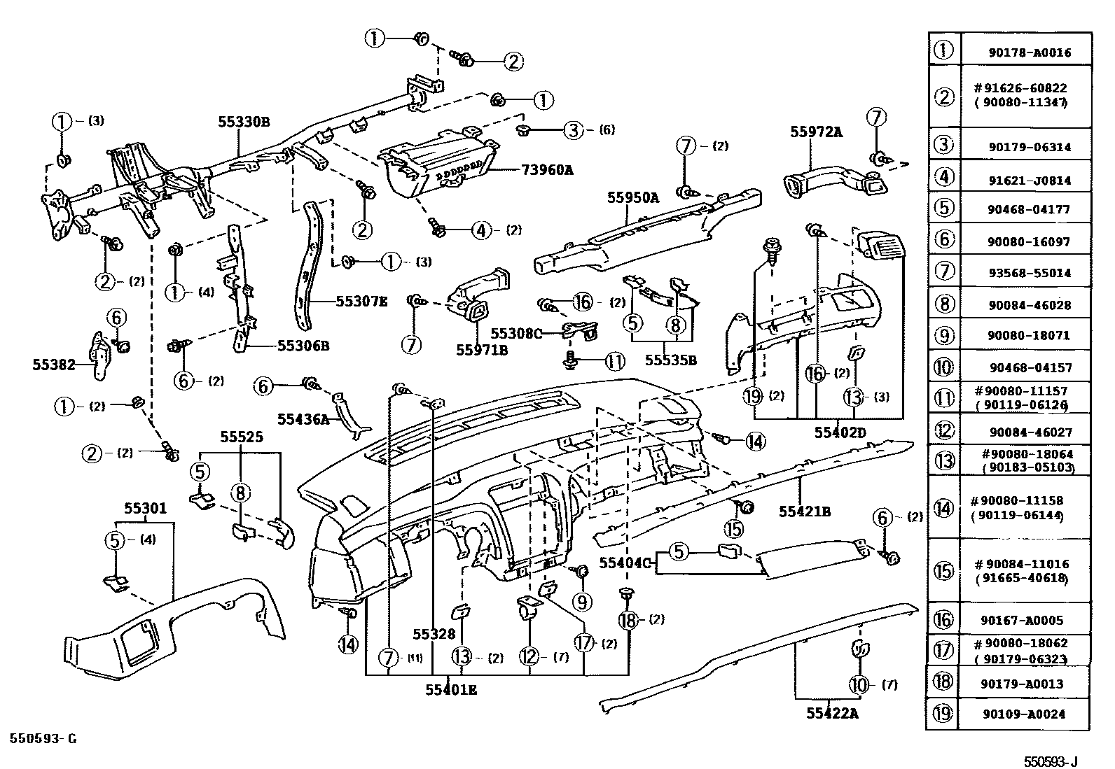 5501 — INSTRUMENT PANEL & GLOVE COMPARTMENT